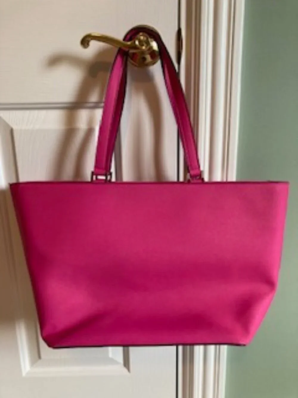 Kate Spade Large Bright Pink Leather Tote Bag